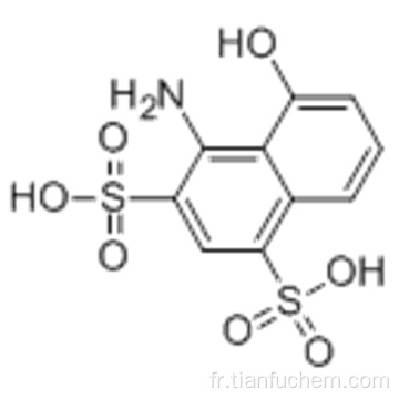 Acide 1,3-naphtalènedisulfonique, 4-amino-5-hydroxy- CAS 82-47-3